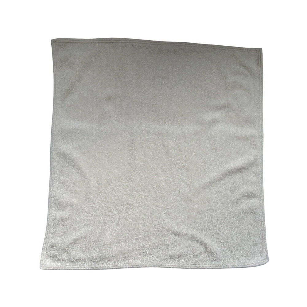 Gymboree 2018 Cream Ivory Beige Faux Fur Plush Plain Baby Security Lovey Blanket